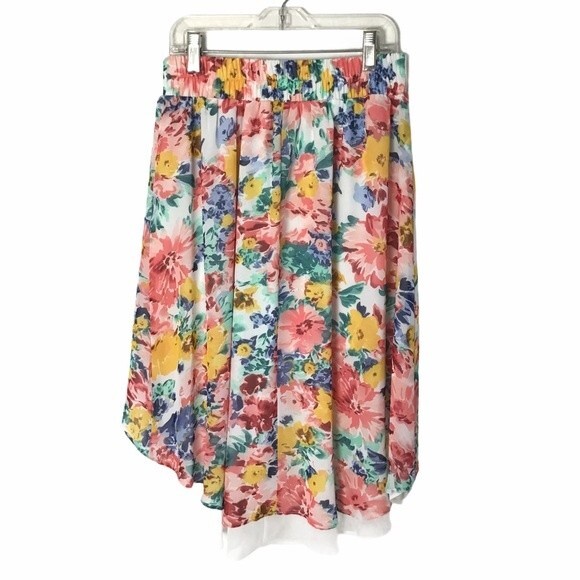 Guess High-Low Floral Skirt New Size XS - Picture 2 of 6